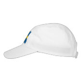 Custom Swedish flag knit and woven sports hats (Left)
