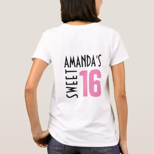 Custom Sweet 16 T Shirt Party Favor