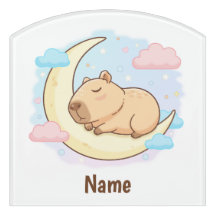 Custom Sweet Dreams Capybara Door Sign