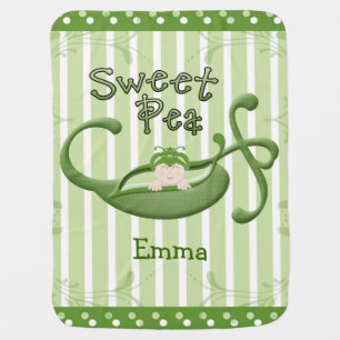 Custom Sweet Pea Baby Blanket