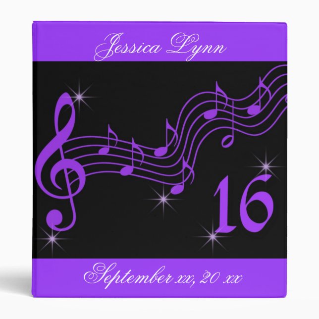 Custom, Sweet Sixteen, Photo Album, Binder (Front)