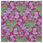 Custom Sweet Violets Repeat Pattern Floral Fabric