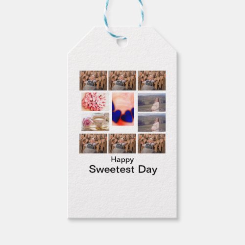 Custom Sweetest Day 11 Photo Collage  Gift Tags