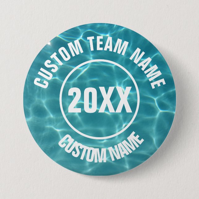 Custom swim team  button (Front)