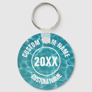 Custom swim team keychain