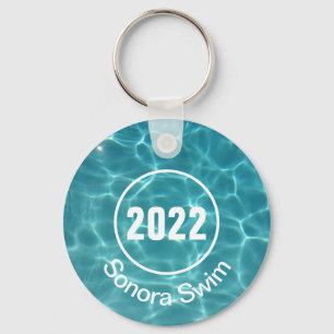 Custom swim team keychain