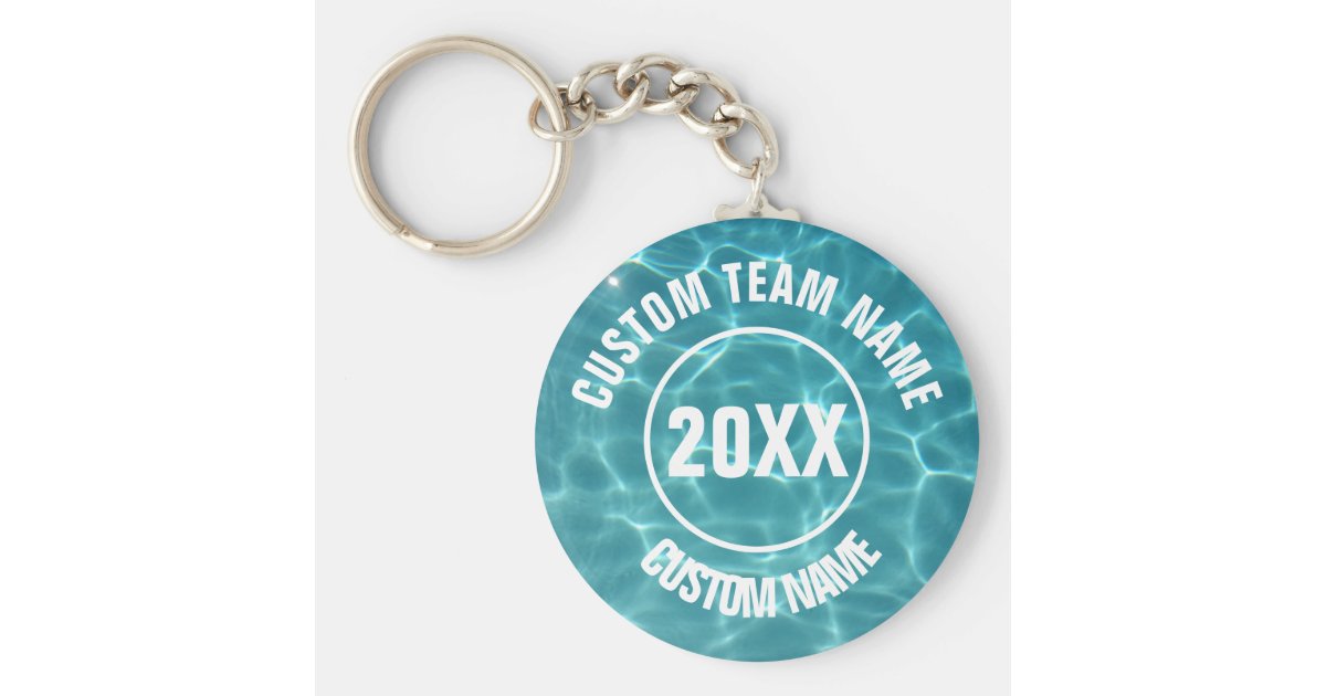 Custom swim team keychain Zazzle