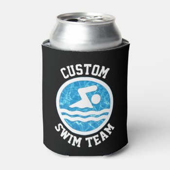 Custom Swim Team Name Or Text Swimming And Diving Can Cooler by SoccerMomsDepot at Zazzle