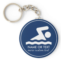Custom Swim Team Swimmer Name Keychain Custom Swim Team Swimmer Name Keychain