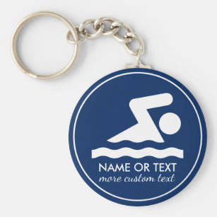 Details about   CHOORO Swimming Lover Gift Home is Where The Pool is Swimming Keychain Swim T... 