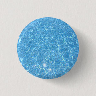 Custom Swimming Pool Blue Water Blank Template Button