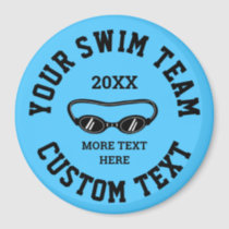 Custom swimming team fridge magnet for swimmers