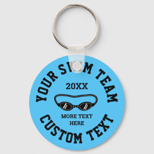 Custom swimming team keychain for swimmers