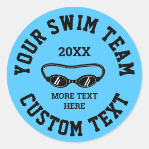 Custom swimming team sticker & seals for swimmers