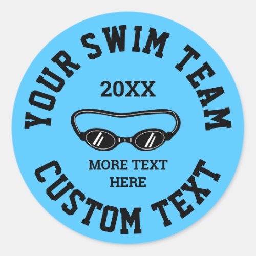 Custom swimming team sticker  seals for swimmers
