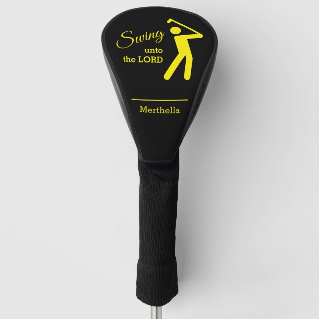 Custom SWING UNTO THE LORD Silhouette DRIVER Golf Head Cover (Front)