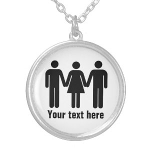 Custom swinger silver plated necklace