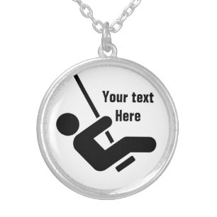 Custom swinger silver plated necklace