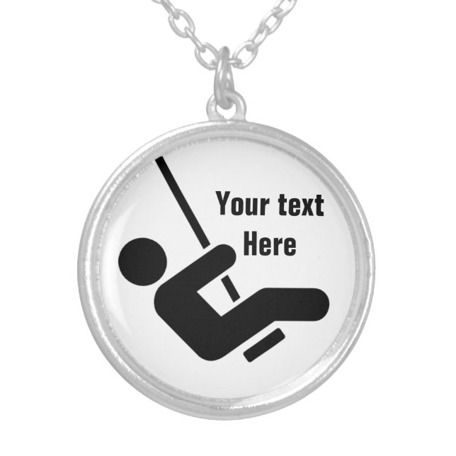 Custom swinger silver plated necklace (Front)