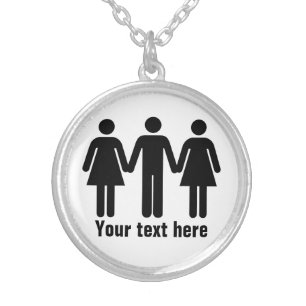 Custom swinger silver plated necklace