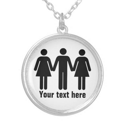 Custom swinger silver plated necklace