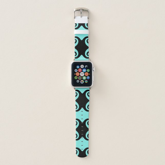Custom Swirl Shapes Tribal Celtic A Watch Band 2 (Front)