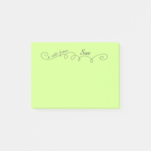 Custom Swirly Post-it® Note (Front)