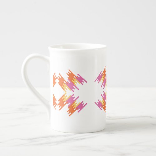Custom symmetric geometric pattern specialty mug