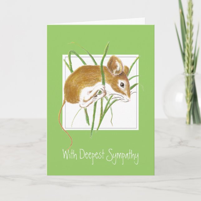 Custom, Sympathy, Sweet Mouse Card (Front)