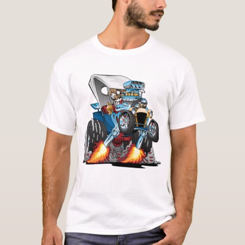Custom T_bucket Roadster Hotrod Cartoon T_Shirt