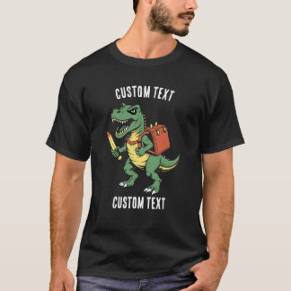 Custom T-rex School Summer Vacation Personalized T-Shirt