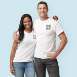 Custom T-Shirt Corporate Logo Men or Women S–5XL<br><div class="desc">Promote your business whenever you can, even on your shirt. Easily personalize this custom t-shirt with your own corporate logo and text. This is a unisex style for men and women. Sold in white and other colors in adult sizes S to 5XL. No minimum order quantity and no setup fee....</div>
