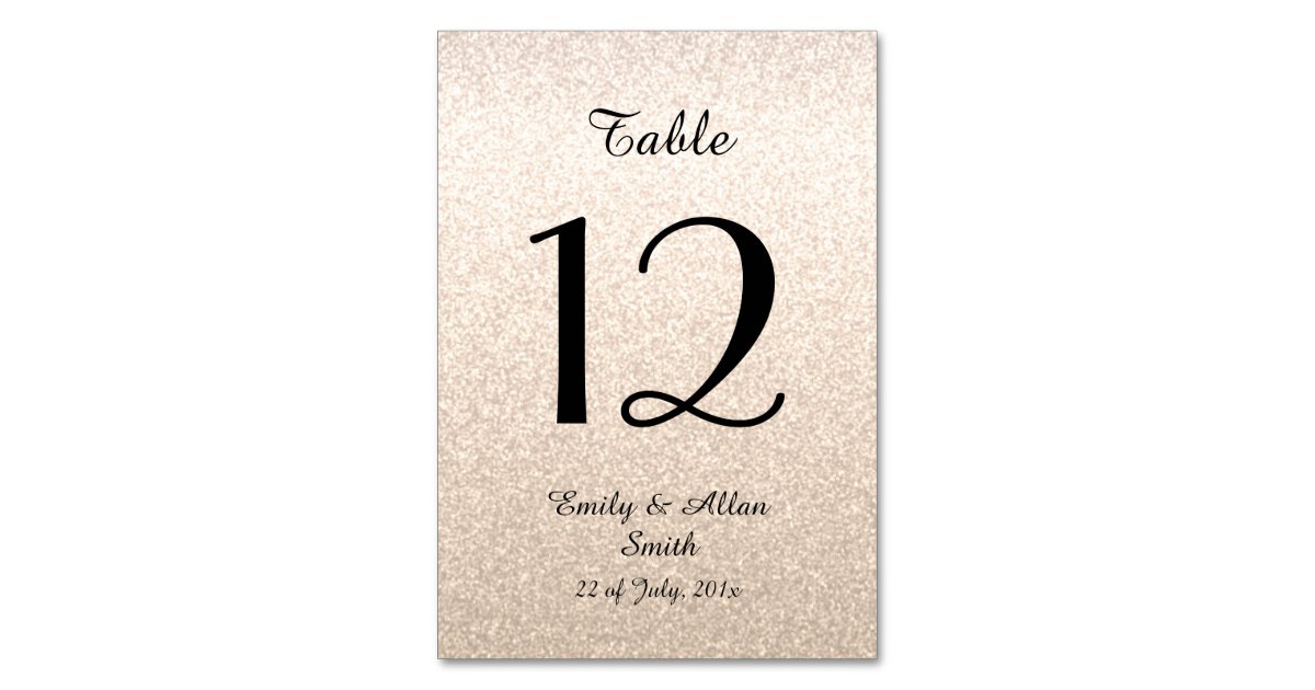 Custom Table Cards with number | Zazzle