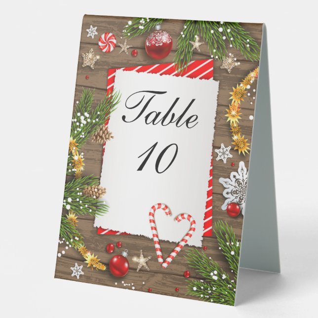 Custom Table Numbered Table Tent (Front)