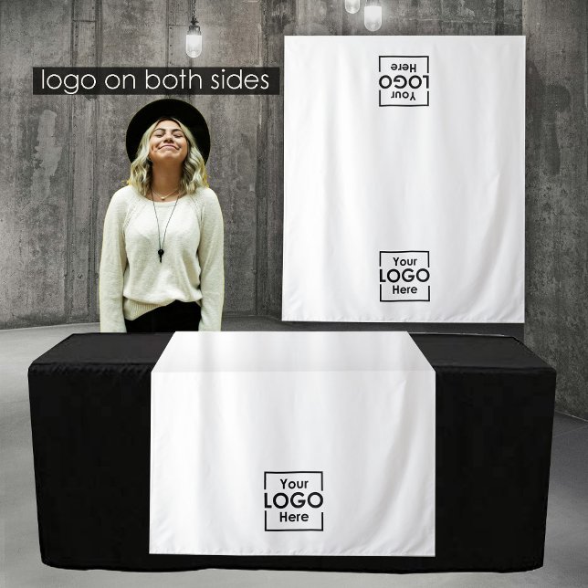 Custom Table Runner Banner Business 2 Logos Events Tapestry (Custom Table Runner Banner Business 2 Logos Events Tapestry)