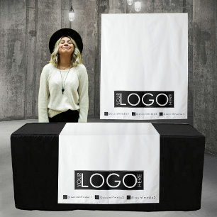 Custom Table Runner Banner for Events White Tapestry