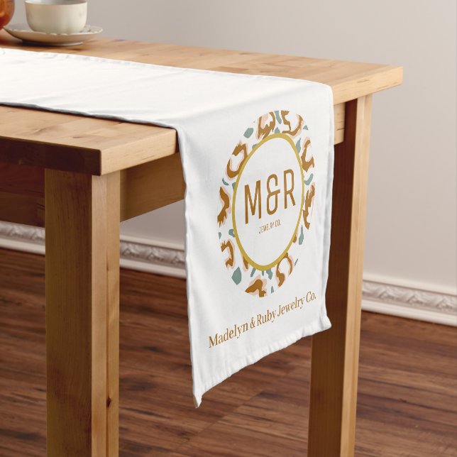 Custom Table Runner with Logo, Personalized Busine (In Situ)