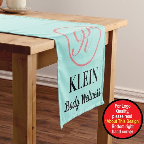 Custom Table Runner With Your Logo and Text