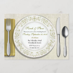 Custom Table Setting Post Wedding Brunch Invites