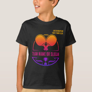 Custom Table Tennis Team Name Club League T-Shirt