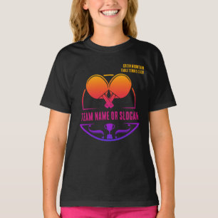 Custom Table Tennis Team Name Club League T-Shirt