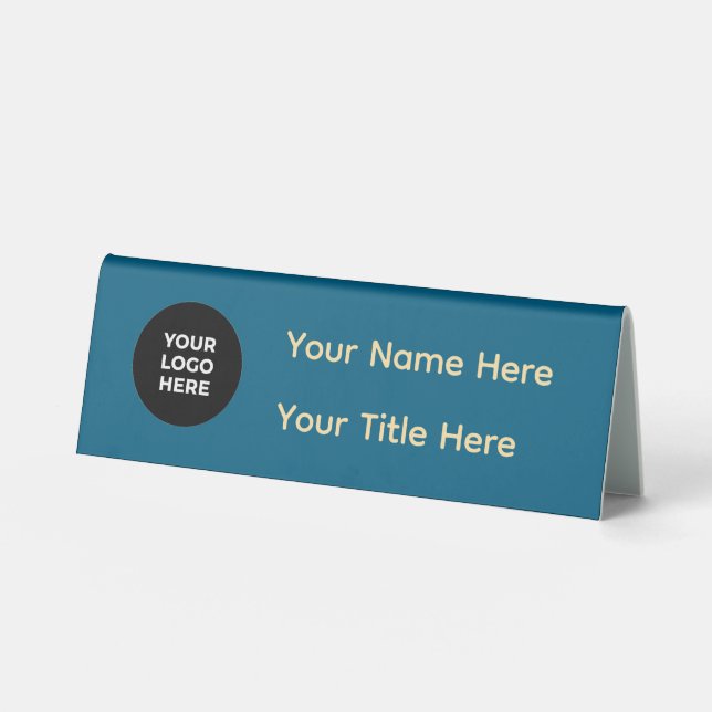 Custom Table Tent with Logo & Text | (Front)