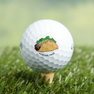 Custom Taco Design Golf Balls - Funny Taco Humor