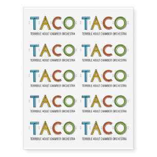 Custom TACO Medium Temporary Tattoos