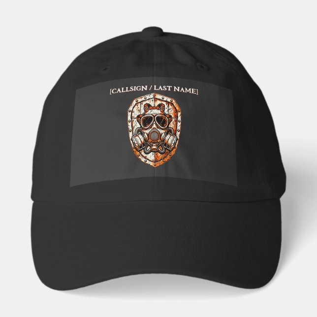 Custom Tactical Gas Mask Operator Pullover Hoodie Hat (Front)