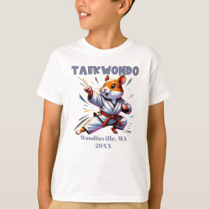 Custom Taekwondo Practitioner Location Date Name T-Shirt