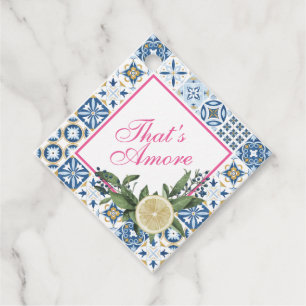 Custom tag for Susan - lemon & tiles That's Amore