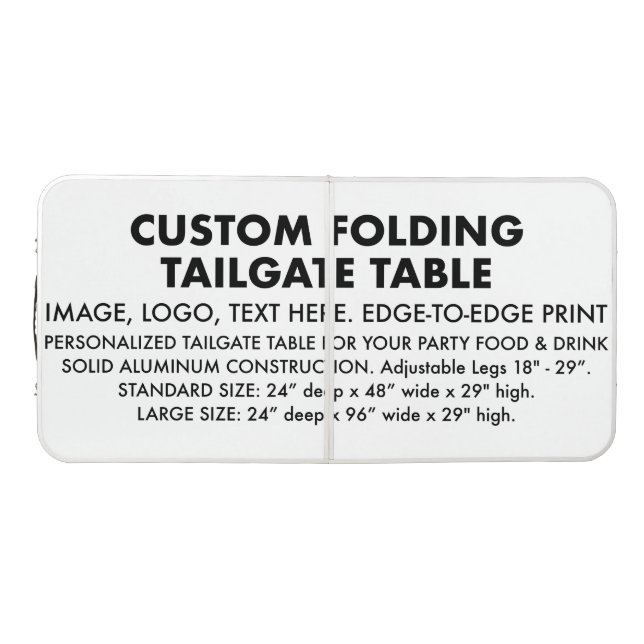 Custom TAILGATE PARTY 48" FOLDING TABLE (Top)