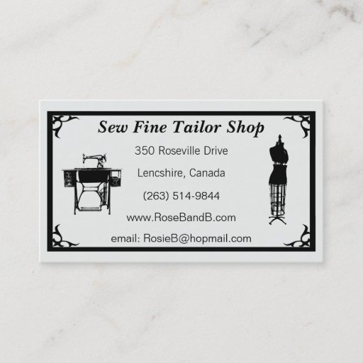 Customizable Custom Tailor / Seamstress Business Cards