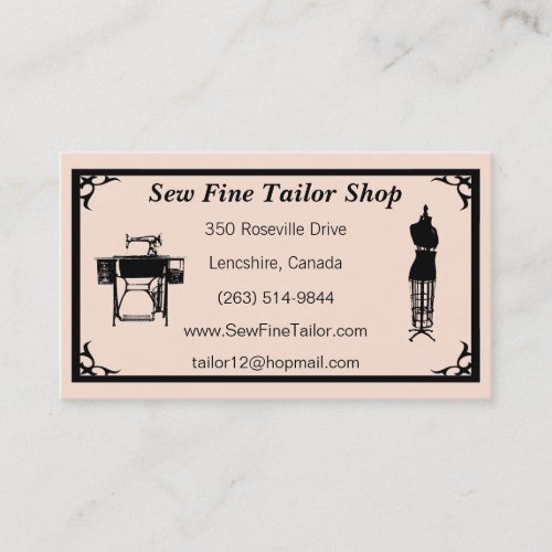 Custom Tailor / Seamstress Business Cards